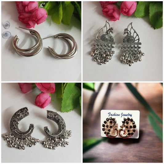 Blended Combo of 4 Earrings