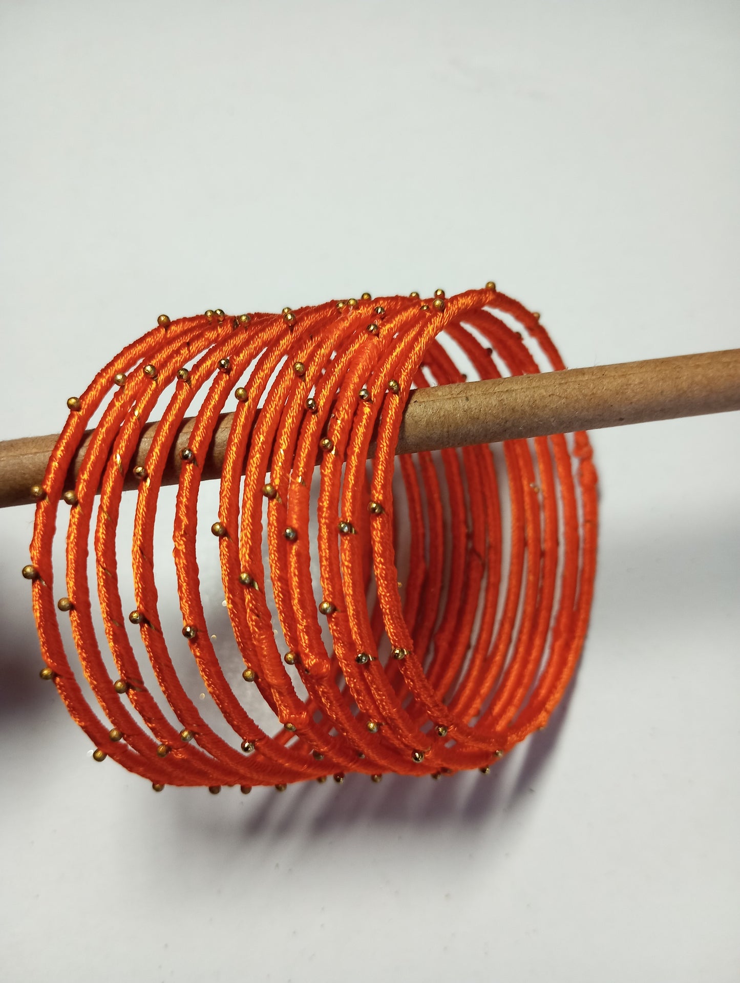 Thread Work Bangles- Orange