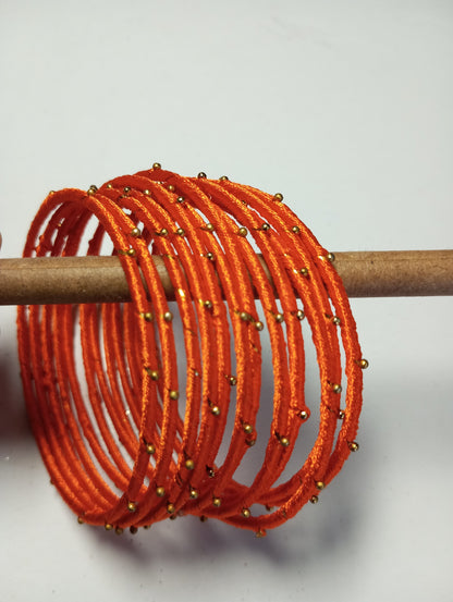 Thread Work Bangles- Orange