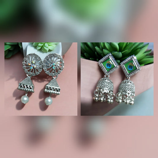 Combo of 2 Kiran Jhumka Earrings