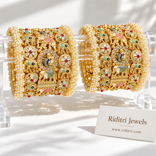 Morni Elephant Bridal Bangles Set
