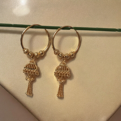 Gold Plated Garima Bala Jhumka Earrings