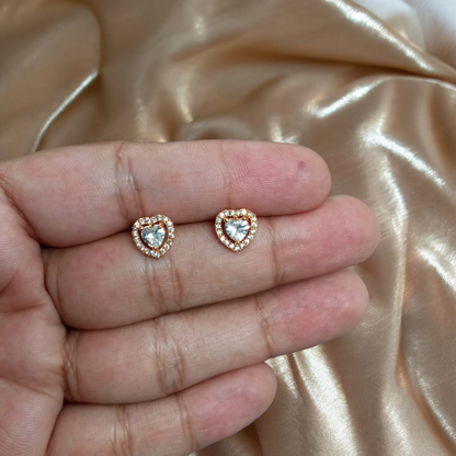 Avanya Cz Heart Earrings