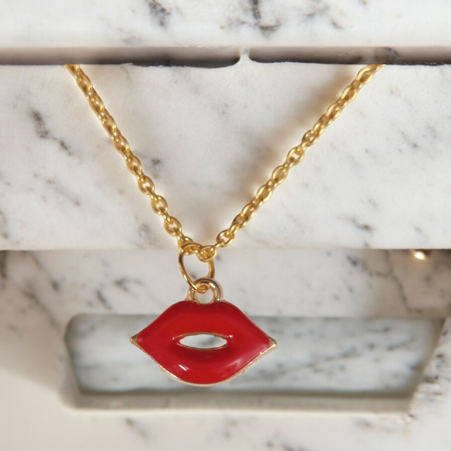 Chain with Lips Pendant
