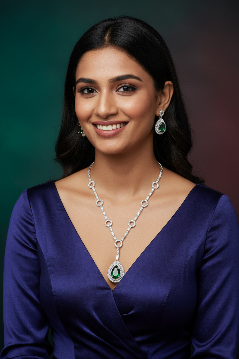 Emerald Green Necklace Set