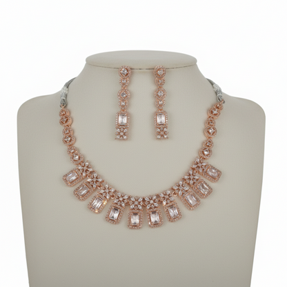 Rose Gold Necklace Set