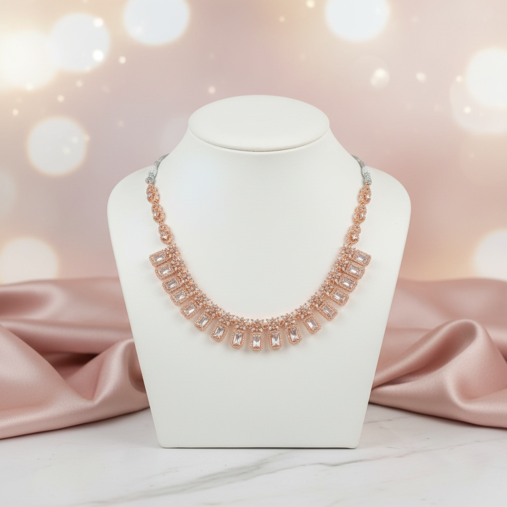 Rose Gold Necklace Set