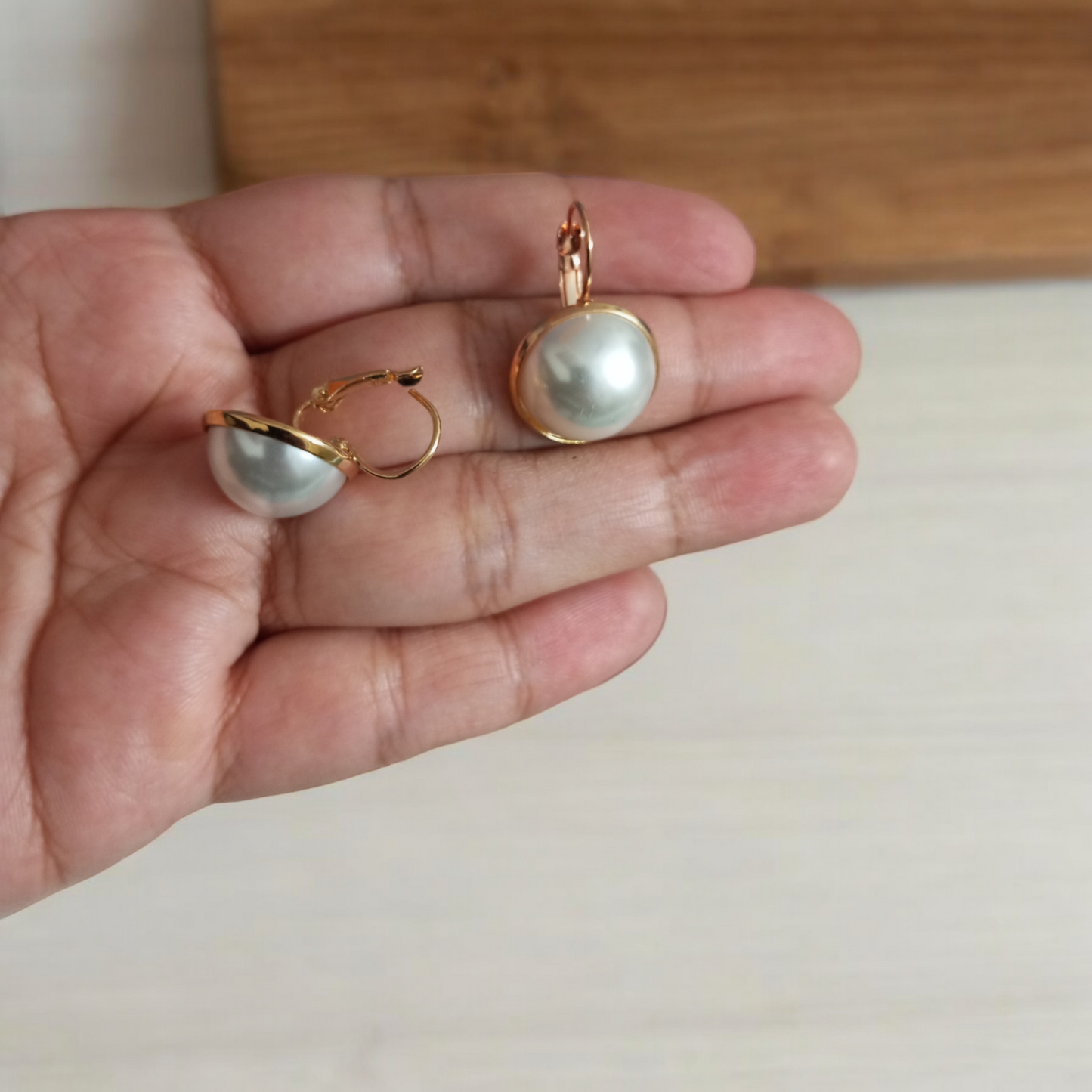 Half Pearl Earrings