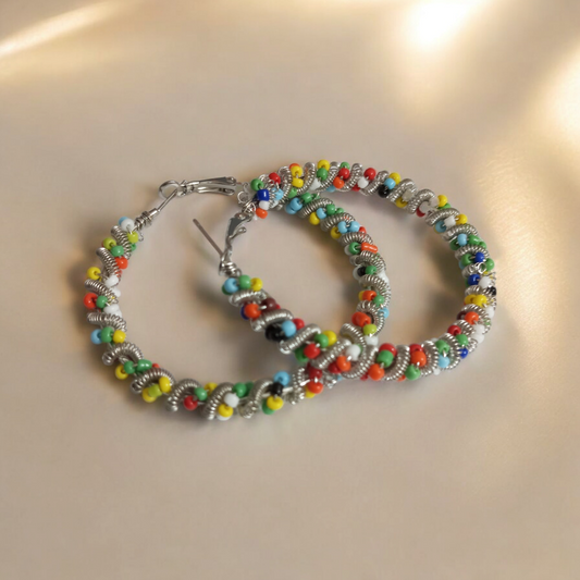 Multicolor Vayu Hoop Earrings