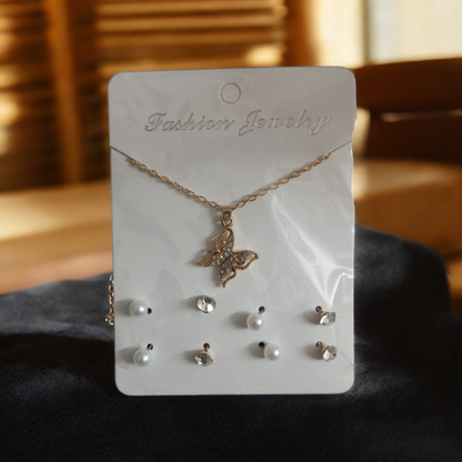 Combo of Butterfly Chain and Earrings