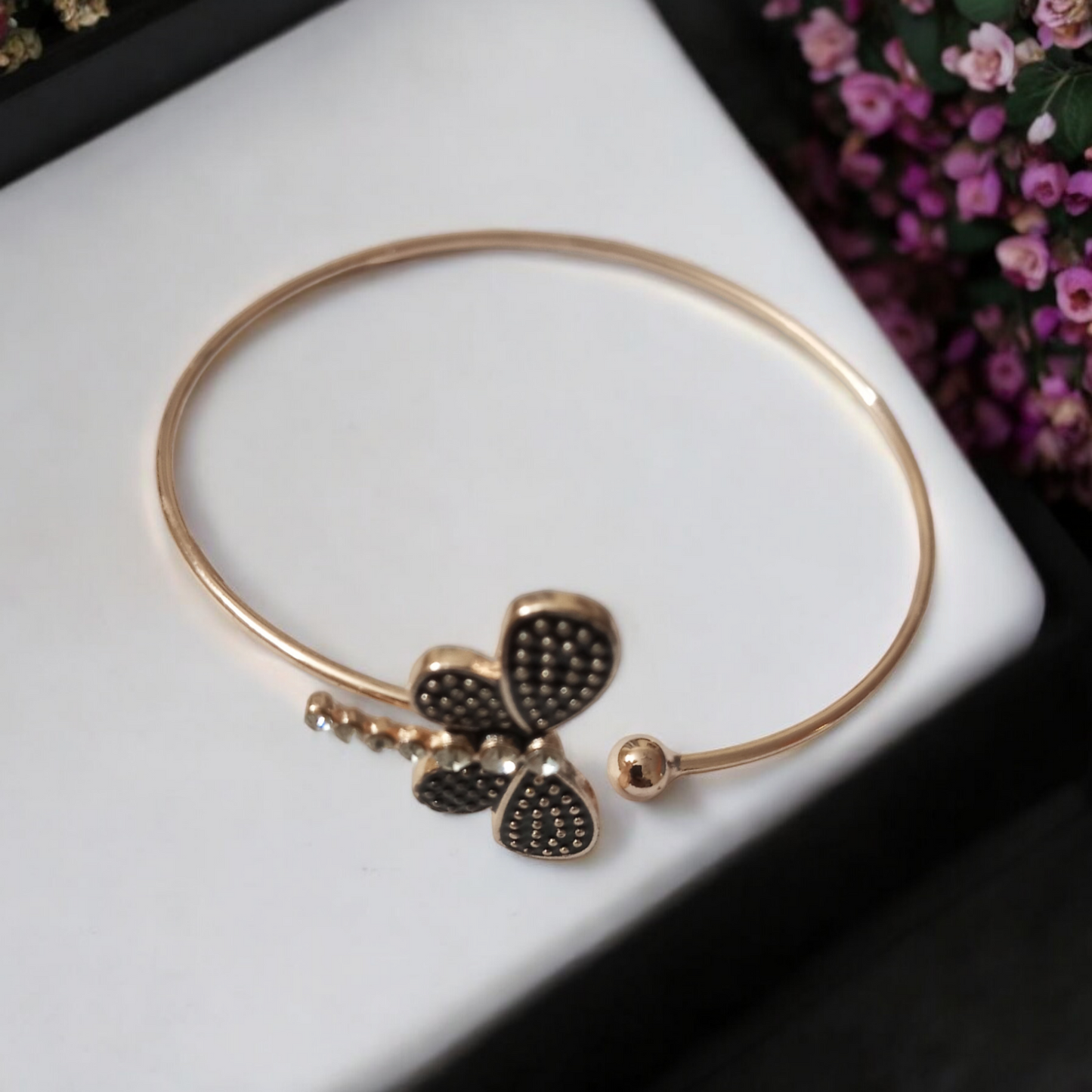 Butterfly cz Adjustable Bracelet