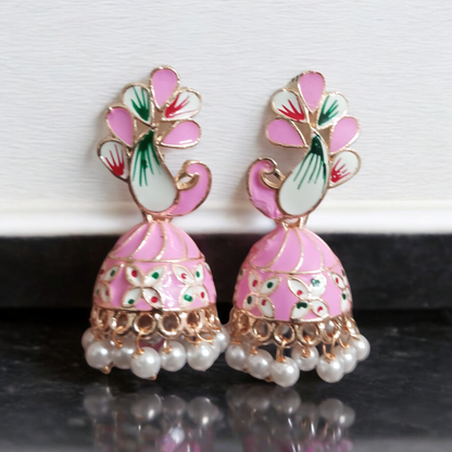 Veena Small Pearl Jhumki Earrings