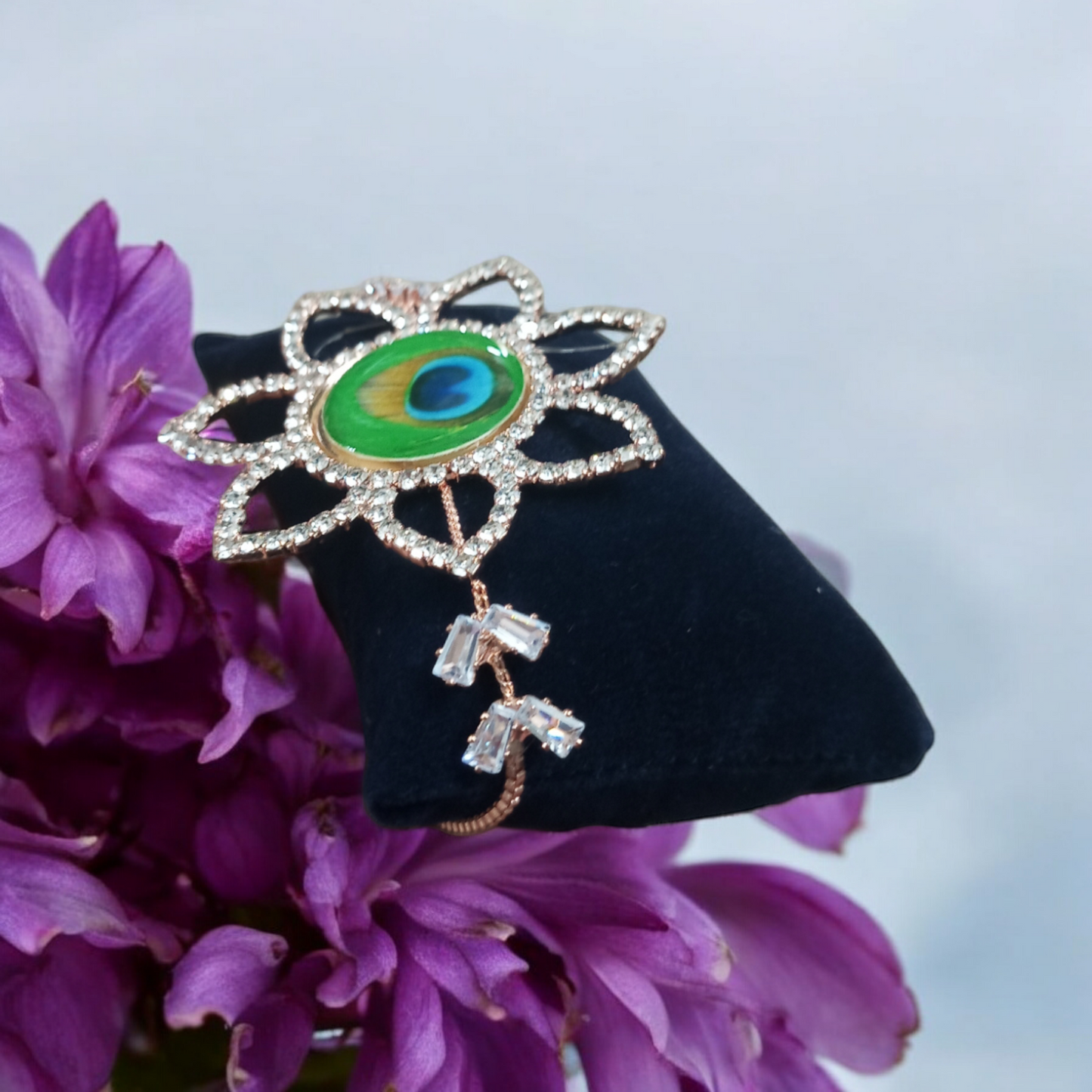 Peacock cz Adjustable Bracelet v3