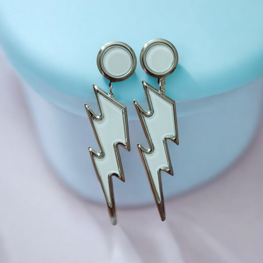 White Energy Earrings