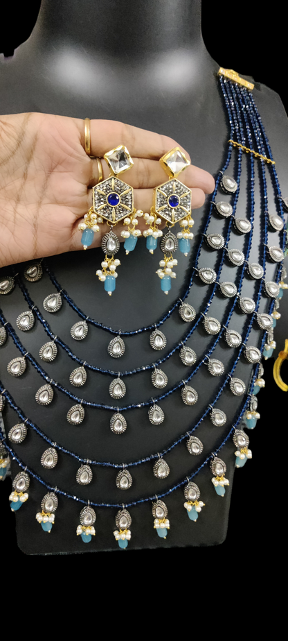 Rani Haar Blue Necklace Set