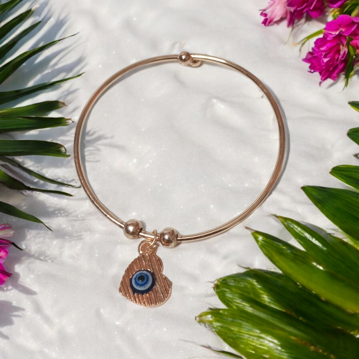 Heart Evil-Eye Adjustable Bracelets