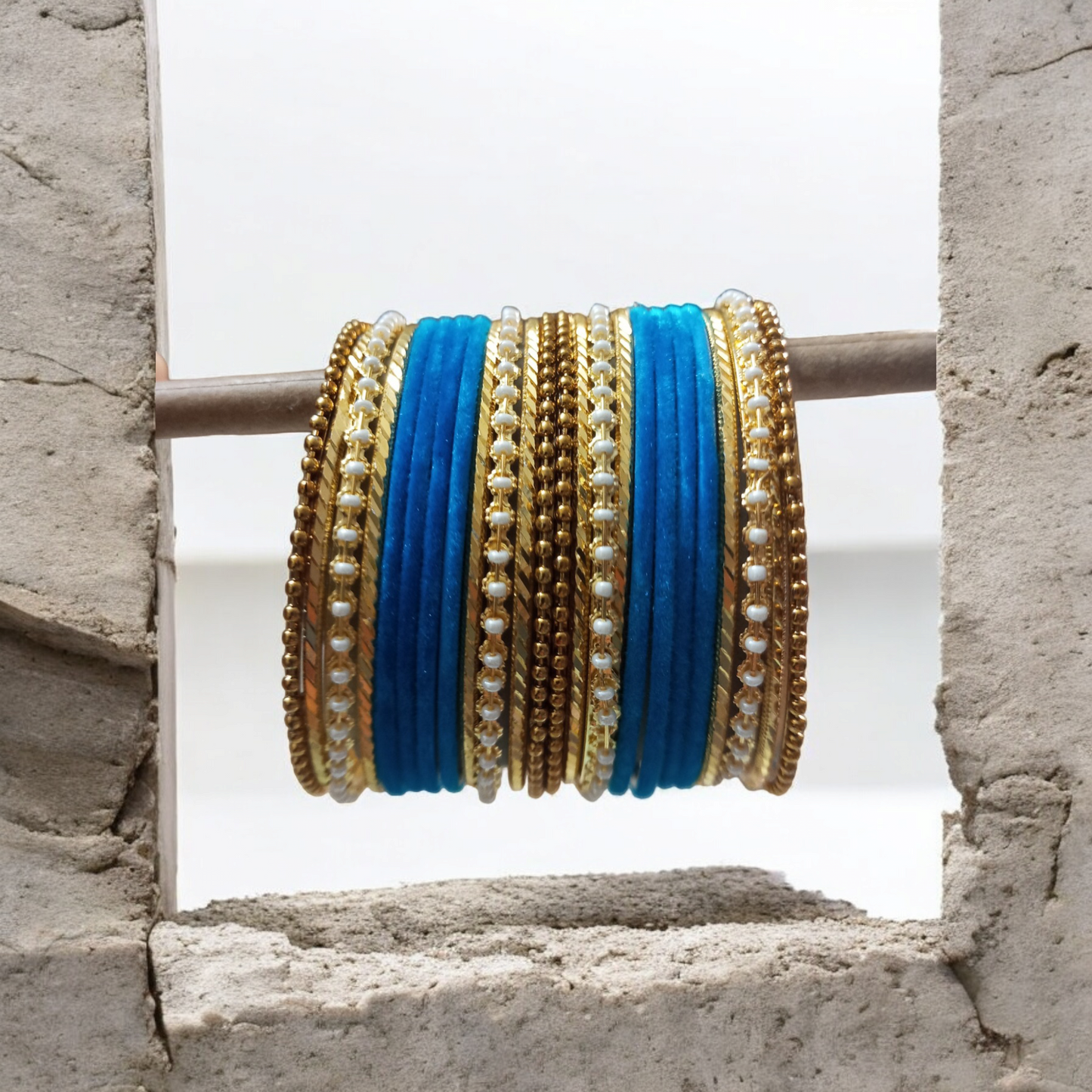 Light Blue Bangles Set