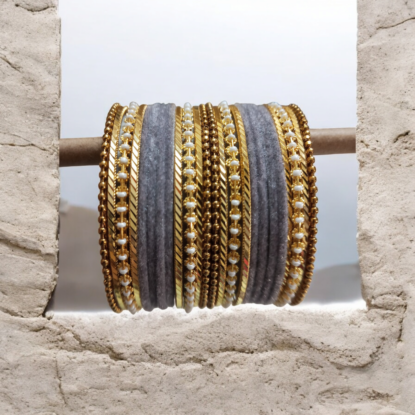 Gray Bangles Set