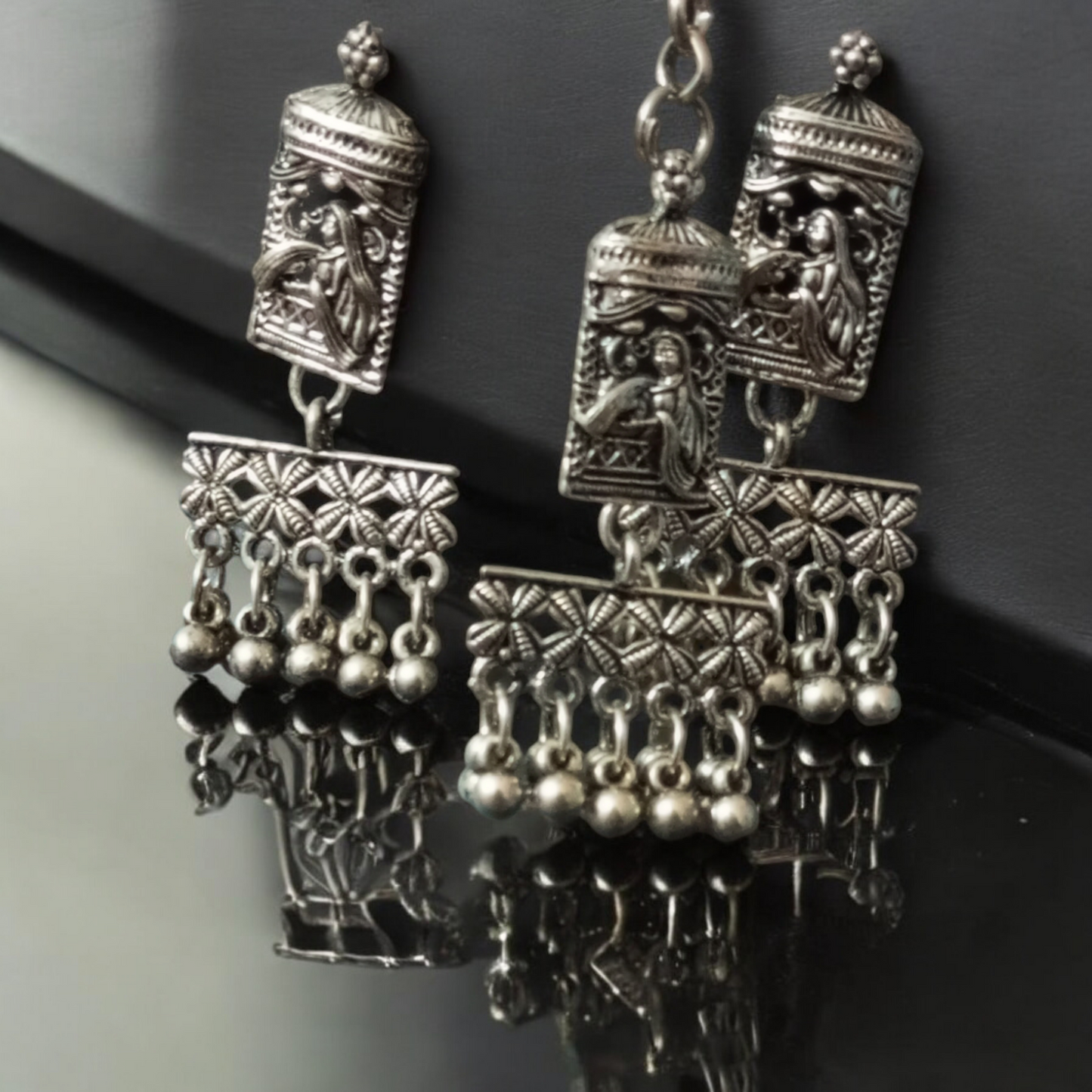 Krishna Oxidized Necklace Set