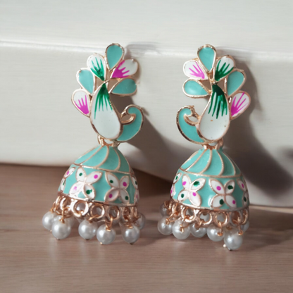 Veena Small Pearl Jhumki Earrings