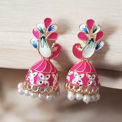 Veena Small Pearl Jhumki Earrings