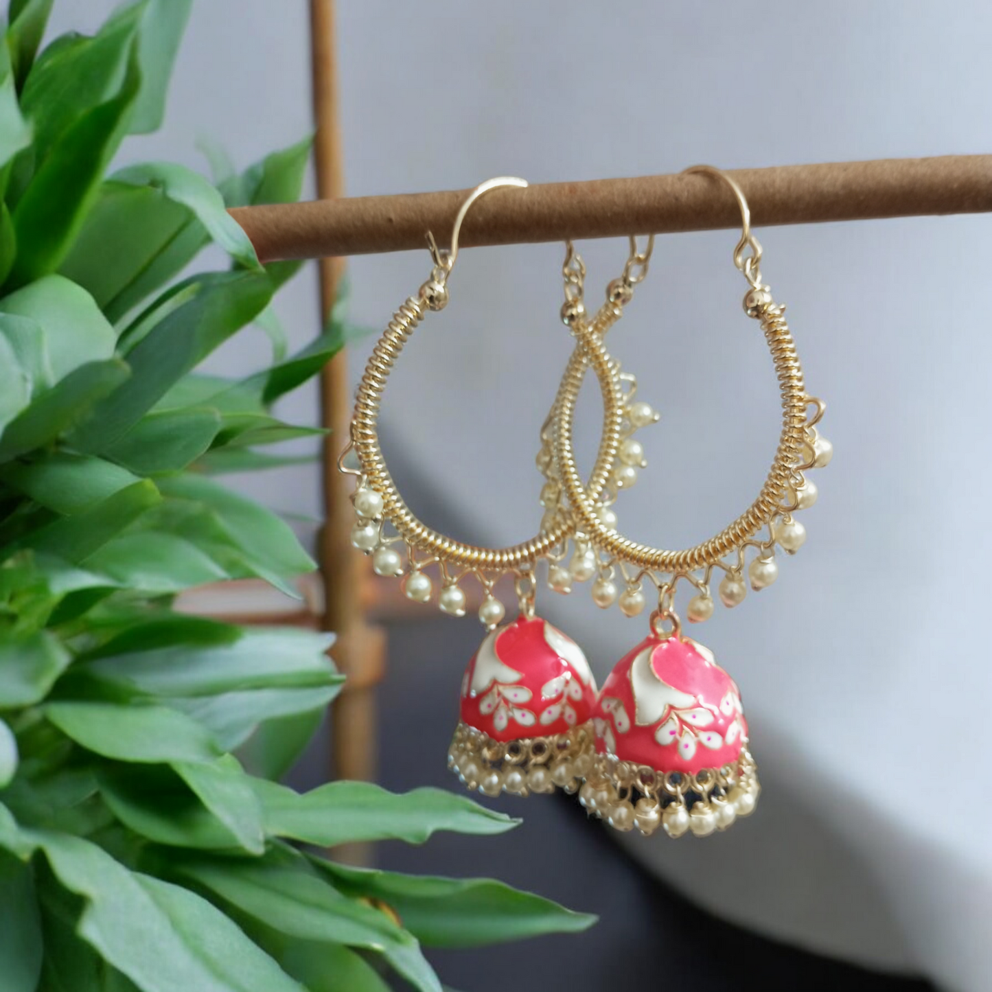 Festive Hoop Jhumka Earrings