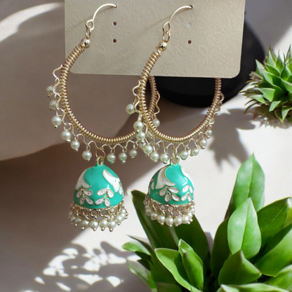 Festive Hoop Jhumka Earrings