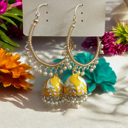 Festive Hoop Jhumka Earrings