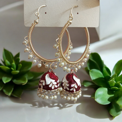 Festive Hoop Jhumka Earrings