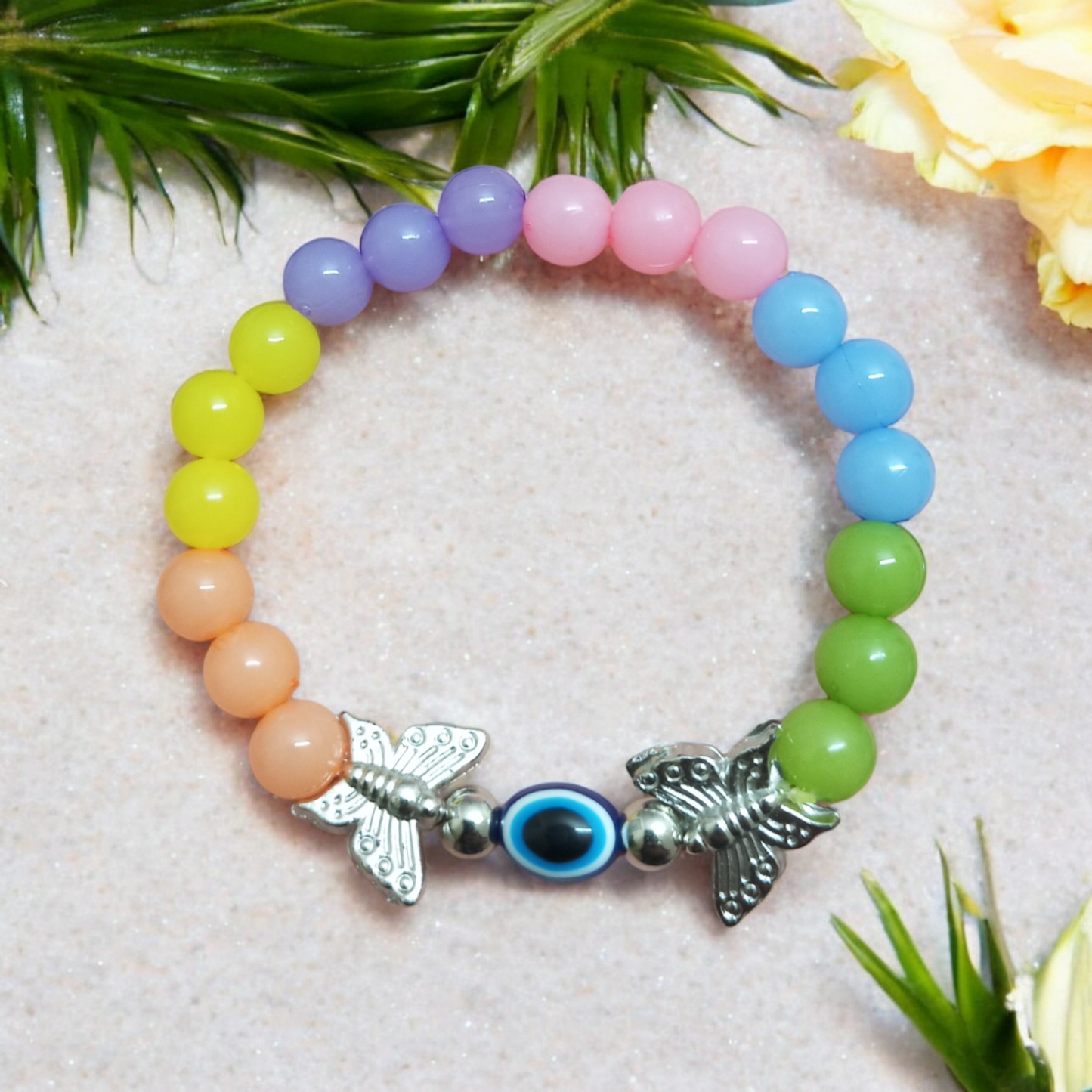 Combo of 4 Evil-Eye Butterfly Multicolor Bracelet