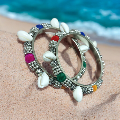 Shell Multicolor Bangles Set