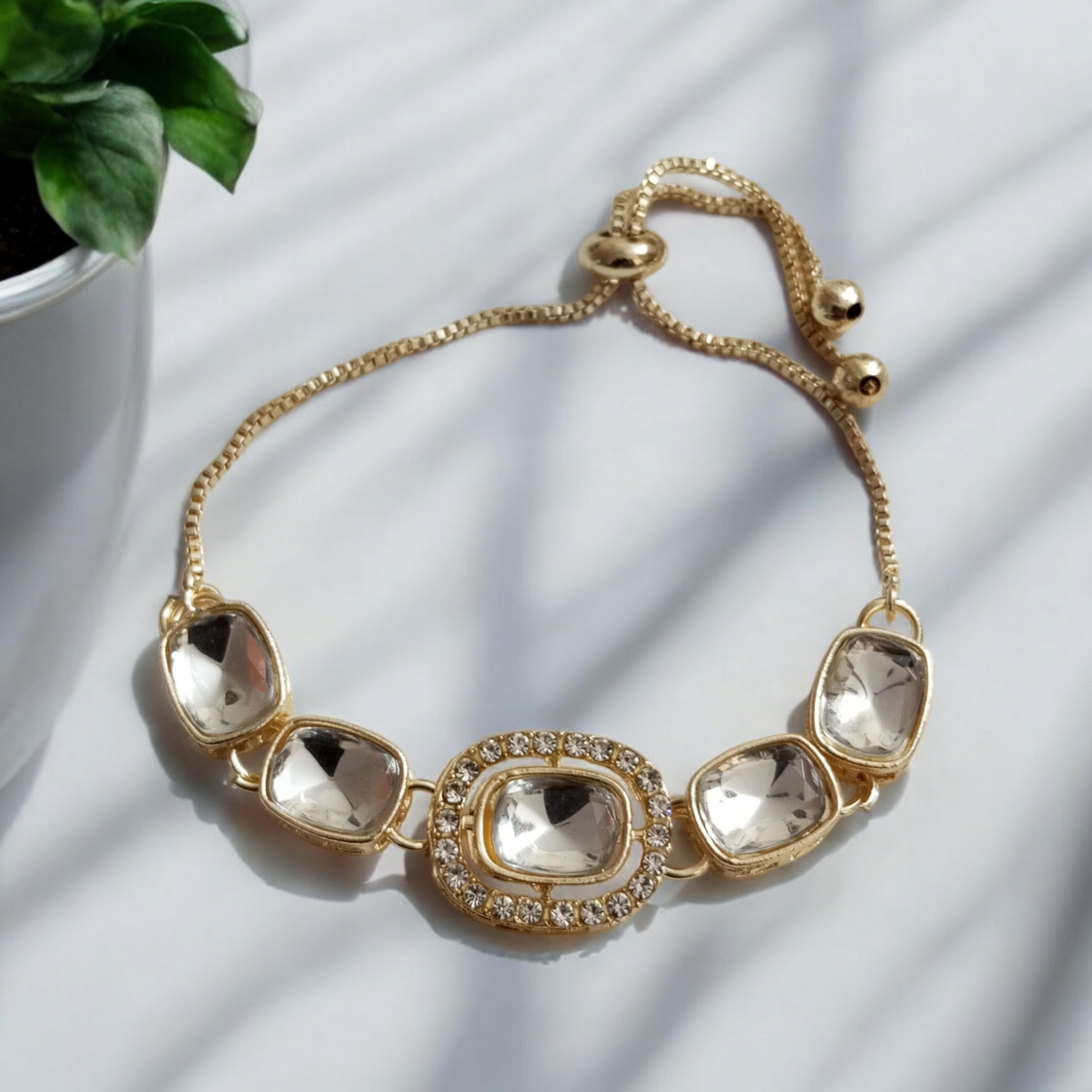 Kundan Adjustable Bracelet