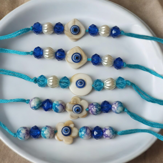 5 Evil Eye Rakhi Combo1
