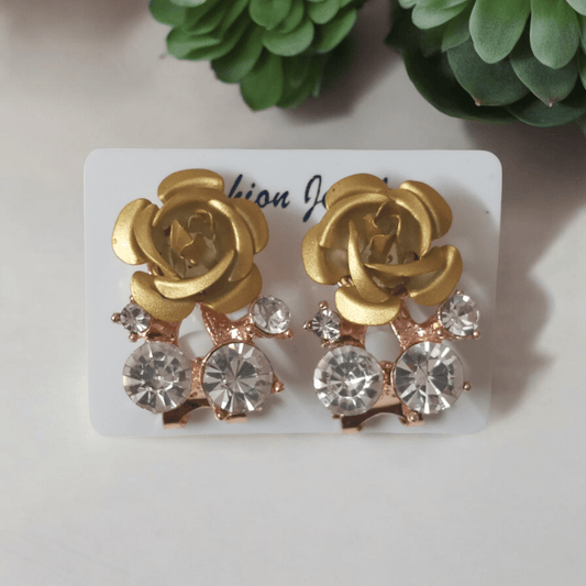 Olive Flower Earrings