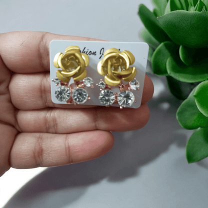 Olive Flower Earrings