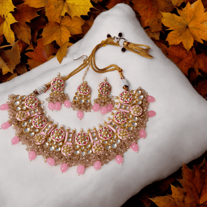 Vidisha Baby-Pink Necklace Set