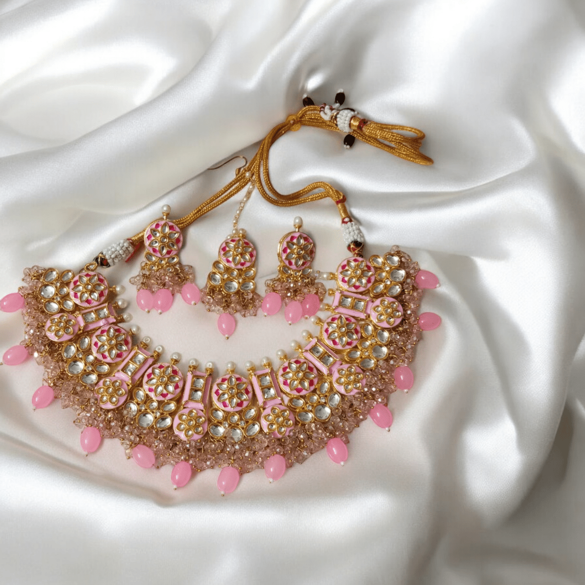 Vidisha Baby-Pink Necklace Set