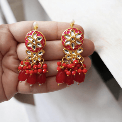 Vidisha Red Necklace Set