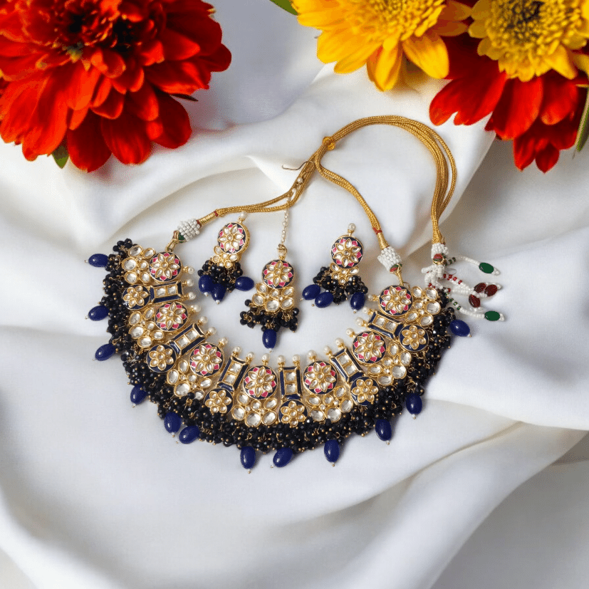 Vidisha Blue Necklace Set