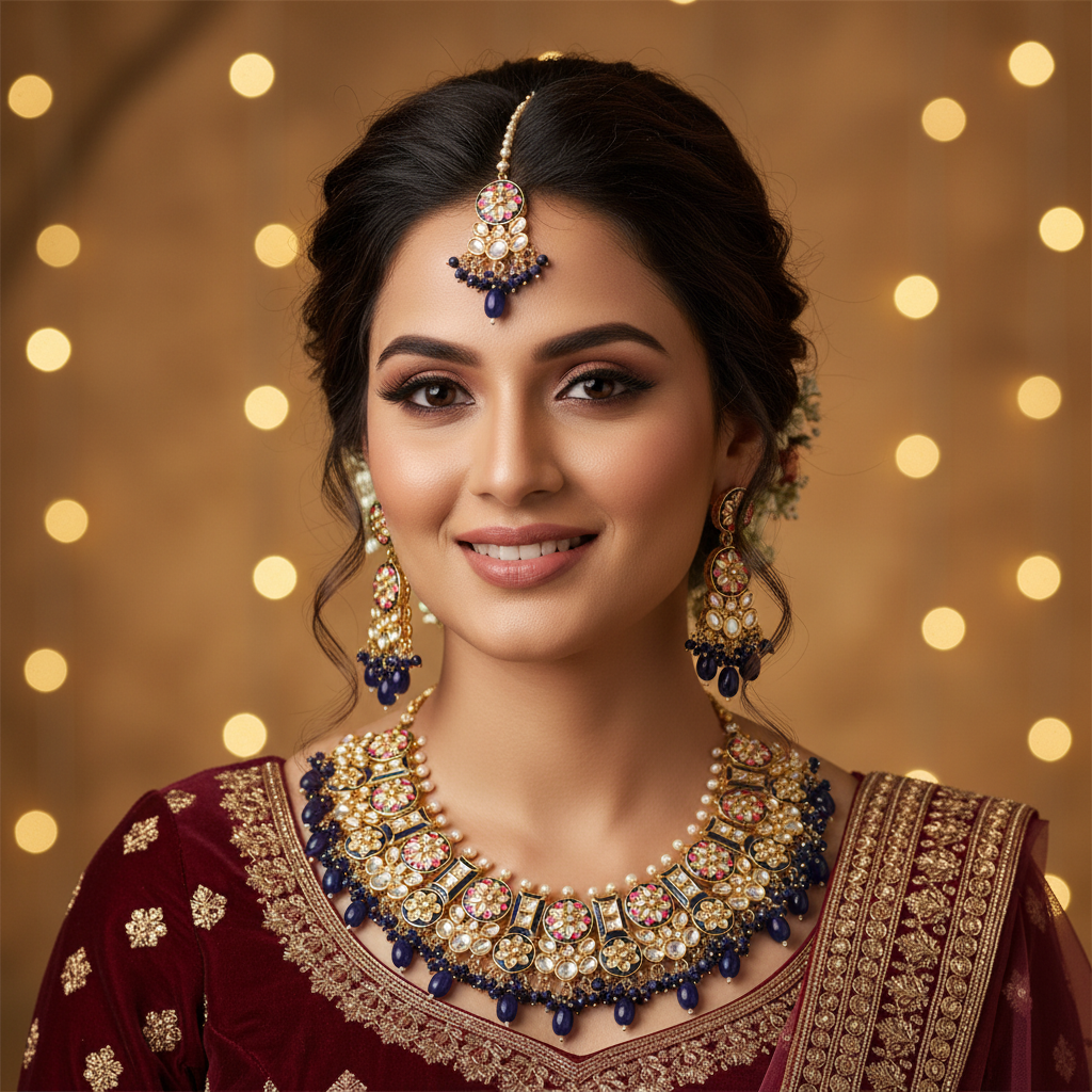 Vidisha Blue Necklace Set