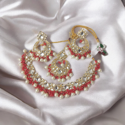 Red Prisa Necklace Set