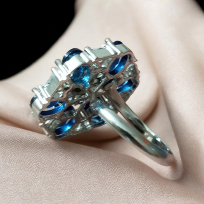 Havel Blue American Diamond Ring