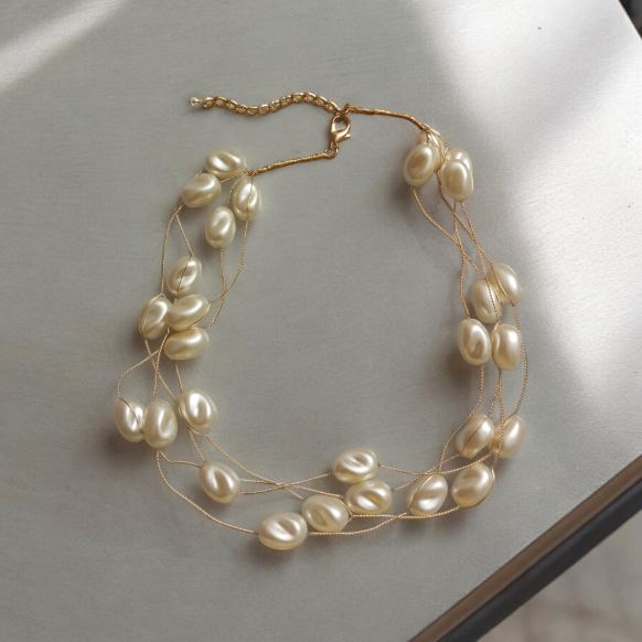 Kara Pearl Layered Necklace Design2