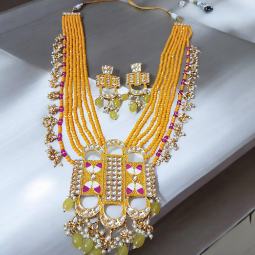 Aavita Yellow Necklace Set