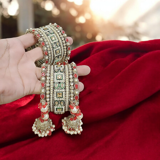 Vaahini Red Bangles Set