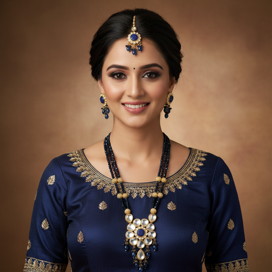 Vishini Blue Necklace Set