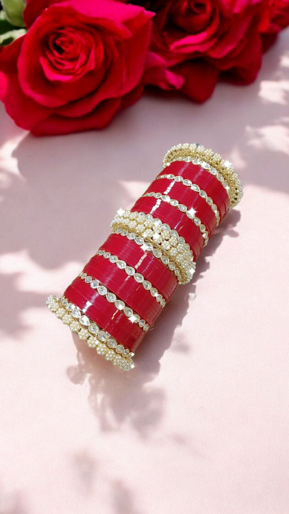 Bridalwrist Red Bangles Set