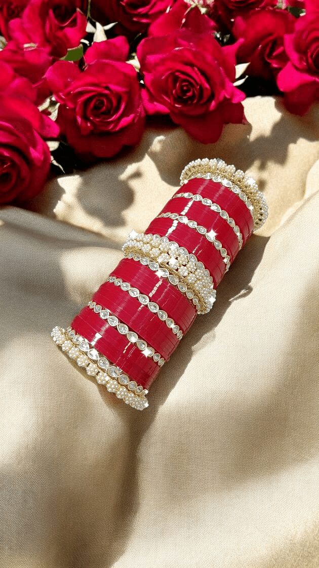 Bridalwrist Red Bangles Set