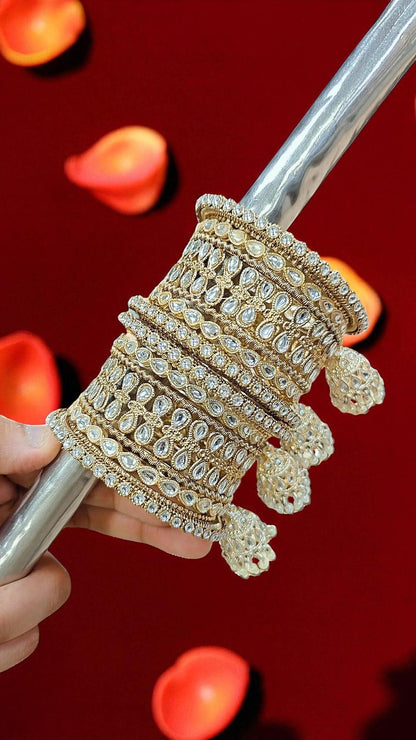Kundan Jhumar Bangle Set