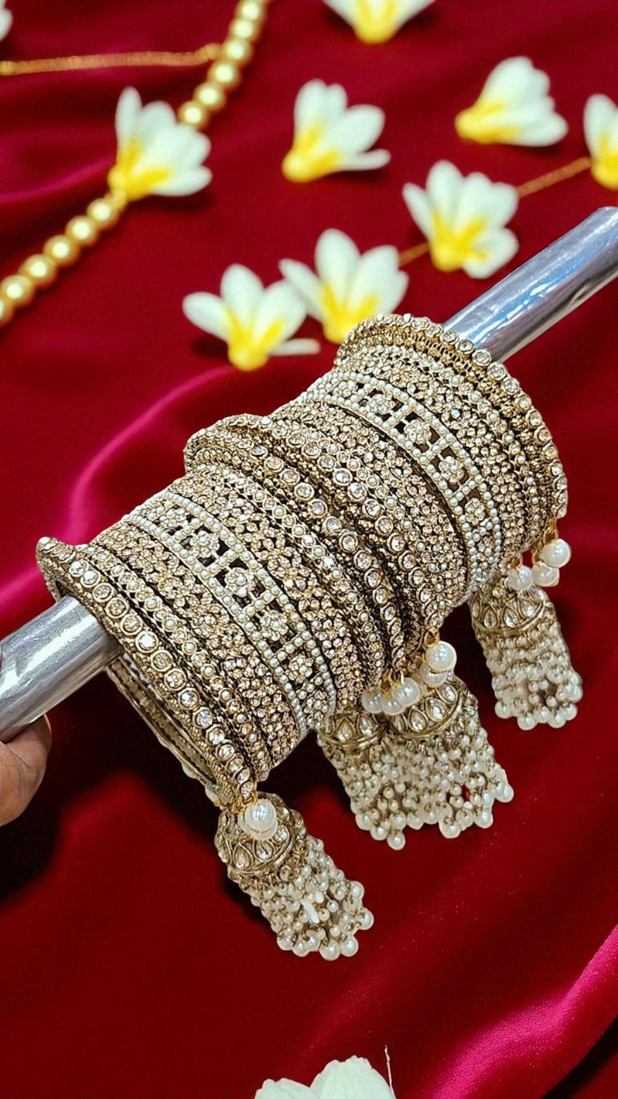 Full Stone Copper Bangle Set